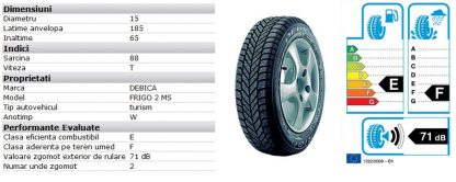 185/65/15 Debica Frigo 2 MS