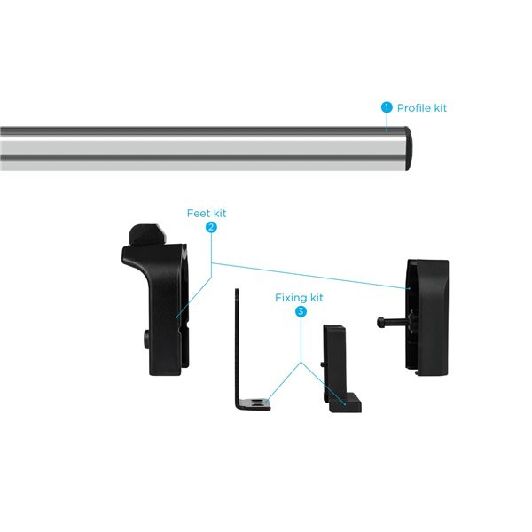 Bare transversale Fiat Doblo I, model 2001-2009, aluminiu, Menabo Professional - imagine 5