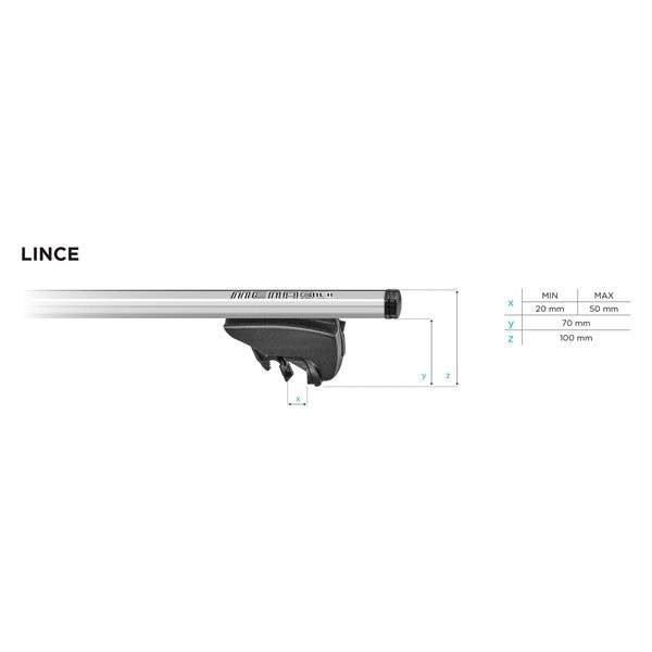 Bare transversale Menabo Lince Silver XL pentru Volvo XC40 2018+ - imagine 15