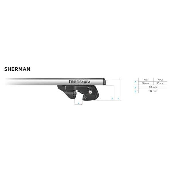 Bare transversale Menabo Sherman Silver pentru Chrysler Town & Country 1995-2005 - imagine 10