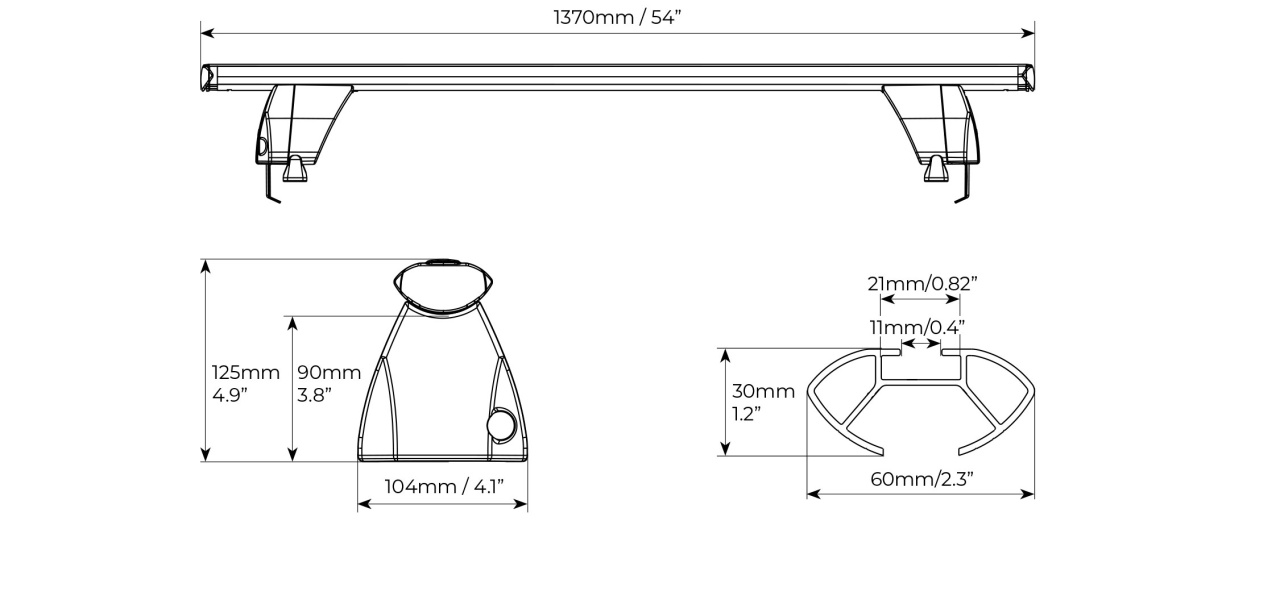 Bare transversale aluminiu Menabo Dedicate OE pentru Tesla Model Y - imagine 8