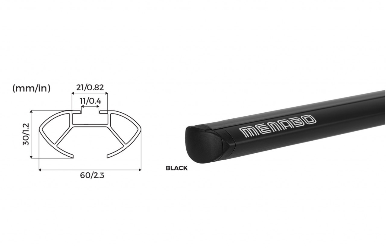 Bare transversale Menabo Delta Black pentru Alfa Romeo 164, 4 usi, model 1987-1997 - imagine 5