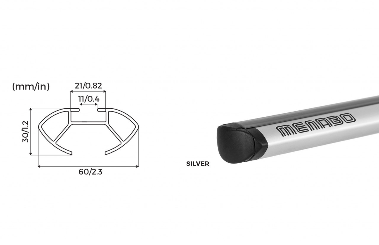 Bare transversale Menabo Delta Silver pentru Ds 5, 5 usi, model 2015+ - imagine 5
