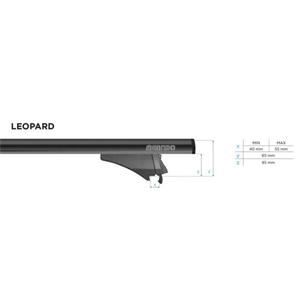 Bare transversale Menabo Leopard Black XL pentru BMW X5 (F15) 2015-2018 - imagine 8