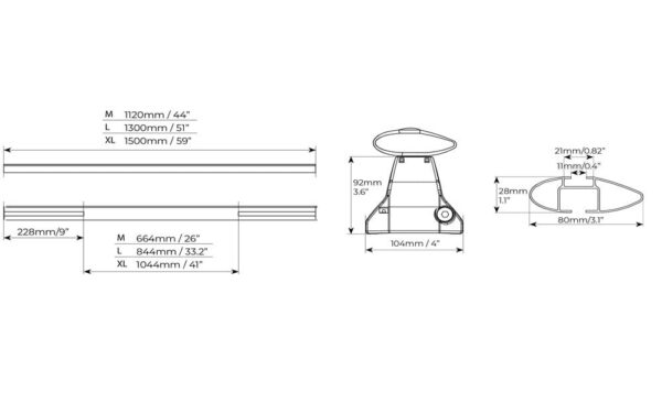 Bare transversale Menabo Omega Plus Aluminiu pentru Toyota Urban Cruiser, 5 usi, model 2009+ - imagine 6