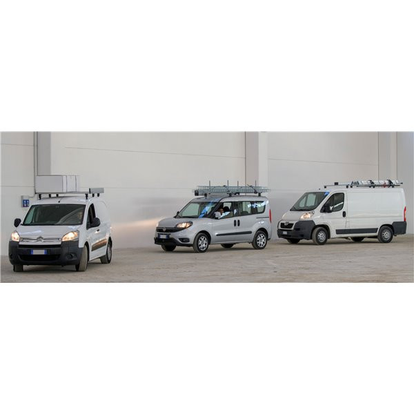 Bare transversale Volkswagen Crafter II, model 2017+, L2,L3,L4,L5 – H2,H3,H4, aluminiu, Menabo Professional