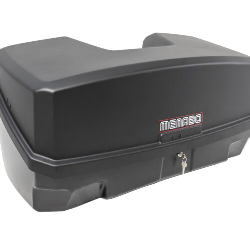 Cutie portbagaj Menabo Nekkar Dark, pe carlig, compatibila cu suport biciclete Menabo
