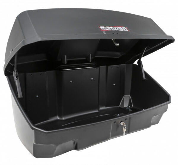 Cutie portbagaj Menabo Nekkar Dark, pe carlig, compatibila cu suport biciclete Menabo - imagine 3