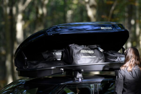 Cutie portbagaj Menabo Satellite 600 DUO ABS Black, 197x94x45 cm - imagine 12