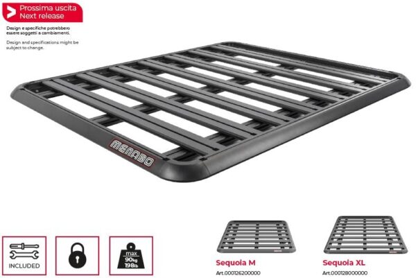 Portbagaj grilaj Menabo Sequoia XL, Black - imagine 5