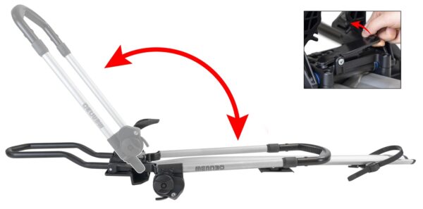 Suport bicicleta Menabo Chrono cu prindere pe bare transversale - imagine 8