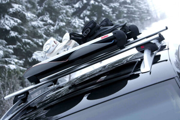 Suport ski/snowboard Mont Blanc Snowsport Crest pe bare transversale, 6 perechi ski / 2 snowboard - imagine 4